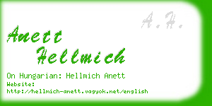 anett hellmich business card
